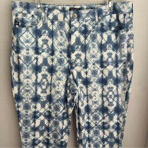 Chaps Blue & White Shibori Skinny Jeans - 16/33